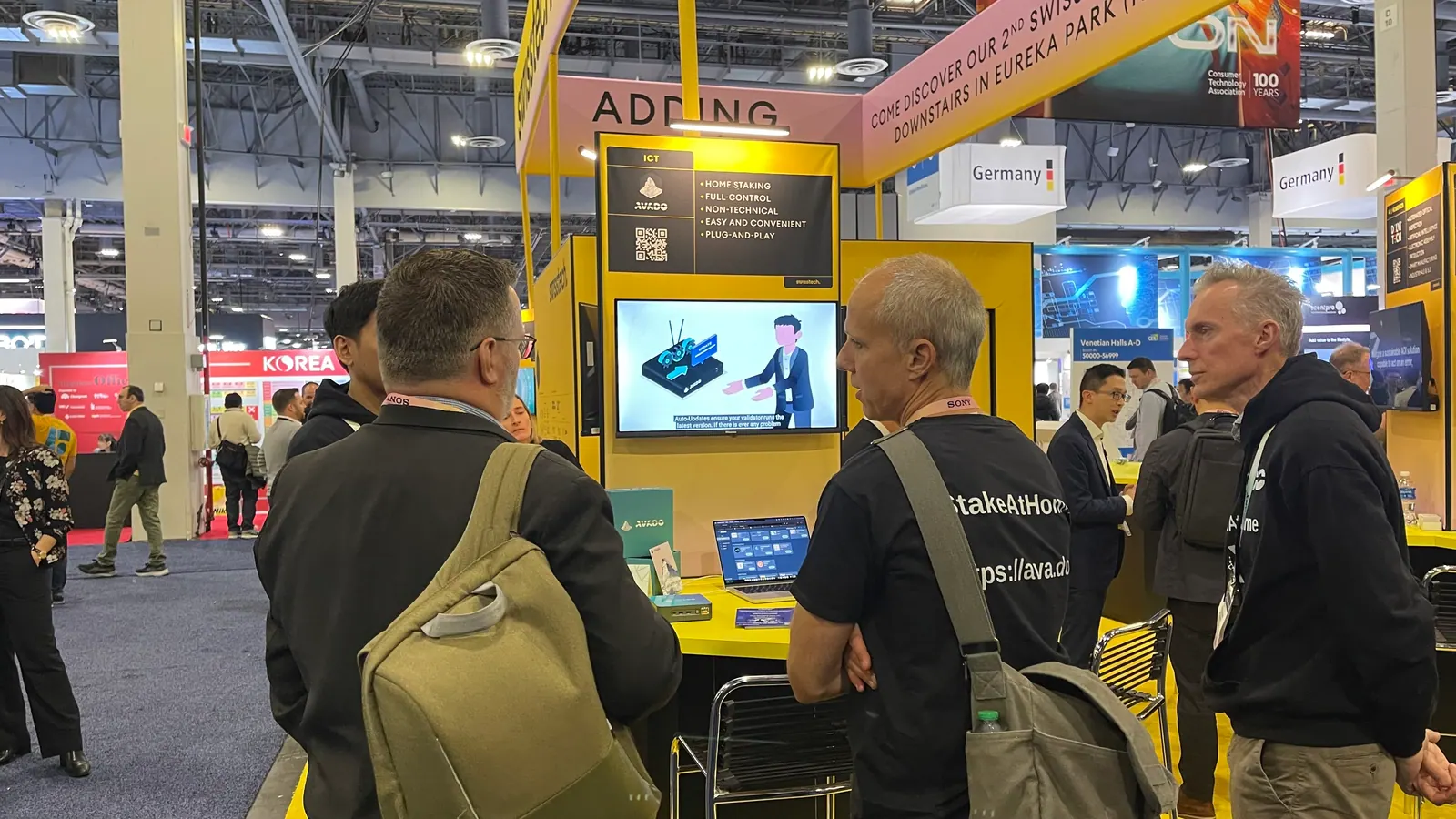 Sharing Staking Knowledge with Consumers AVADO Booth at CES